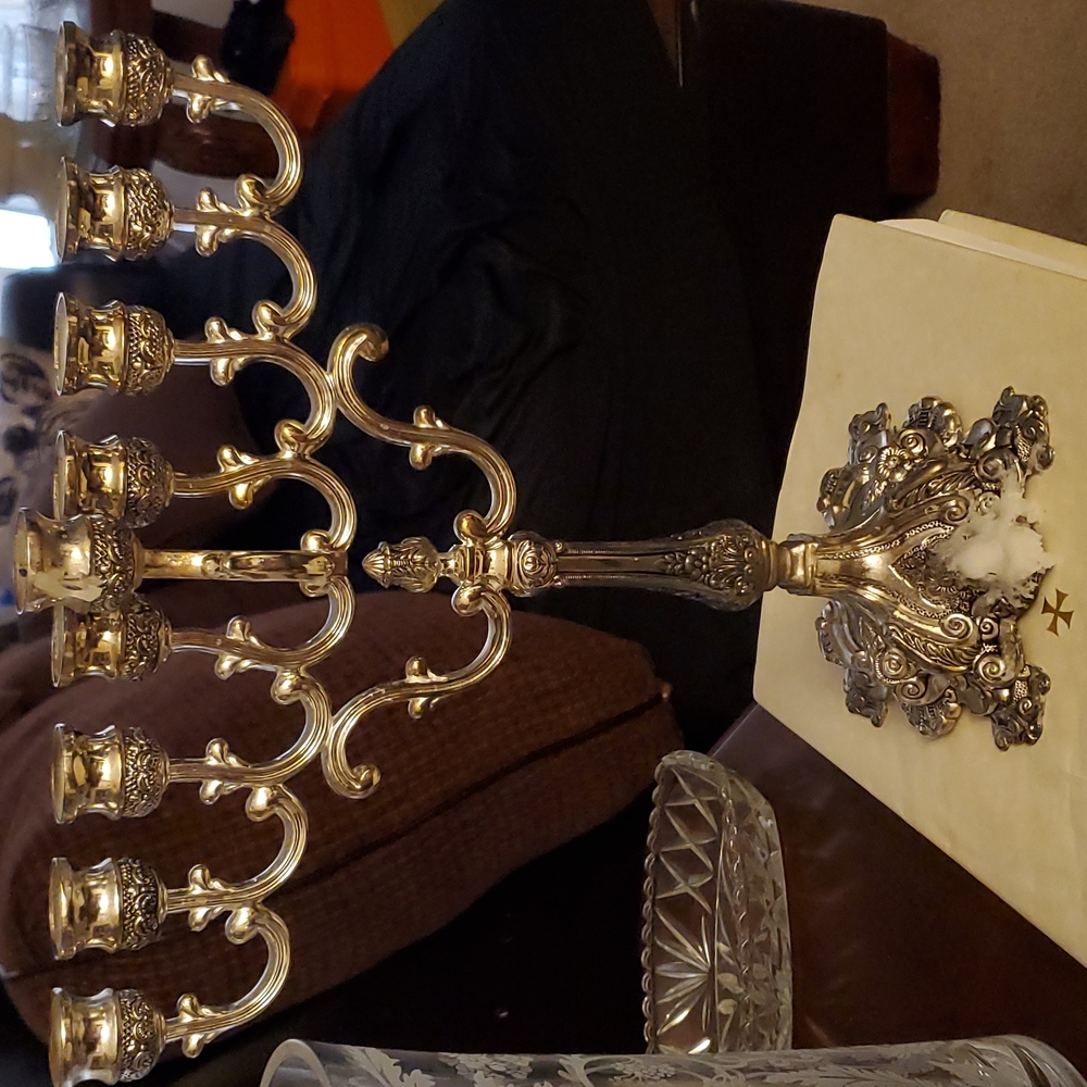 Silver plated menorah 🕎